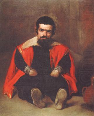 Diego Velazquez Portrait d'un nain assis a Terre aupres d'une cruche (don Sebastian de Morra) (df02) china oil painting image